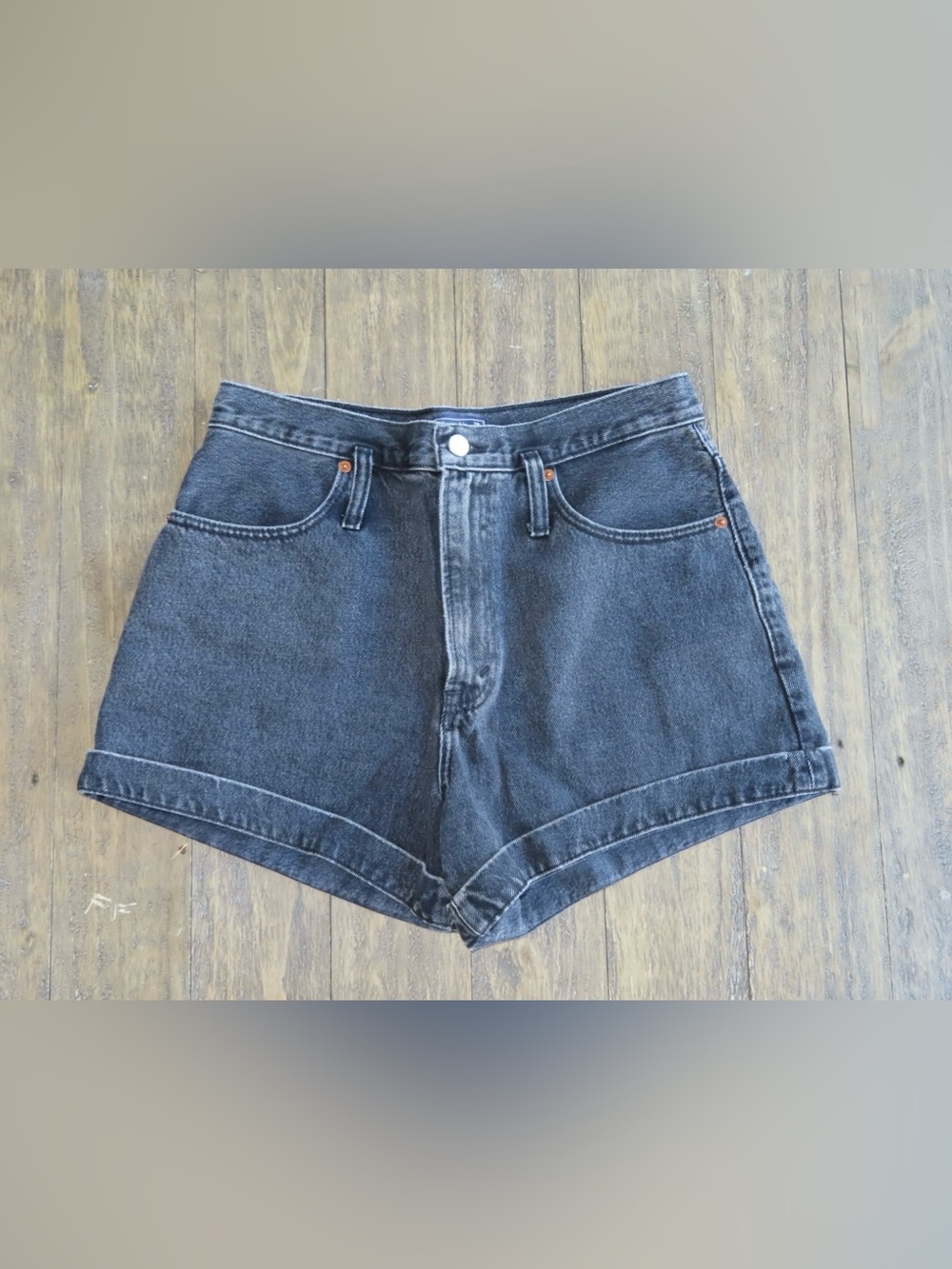 Abercrombie & Fitch Black High-Rise Denim Shorts